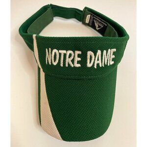 NOTRE DAME Golf‎ Sun Visor Hat Adult OS Green Adjustable Augusta Sportswear